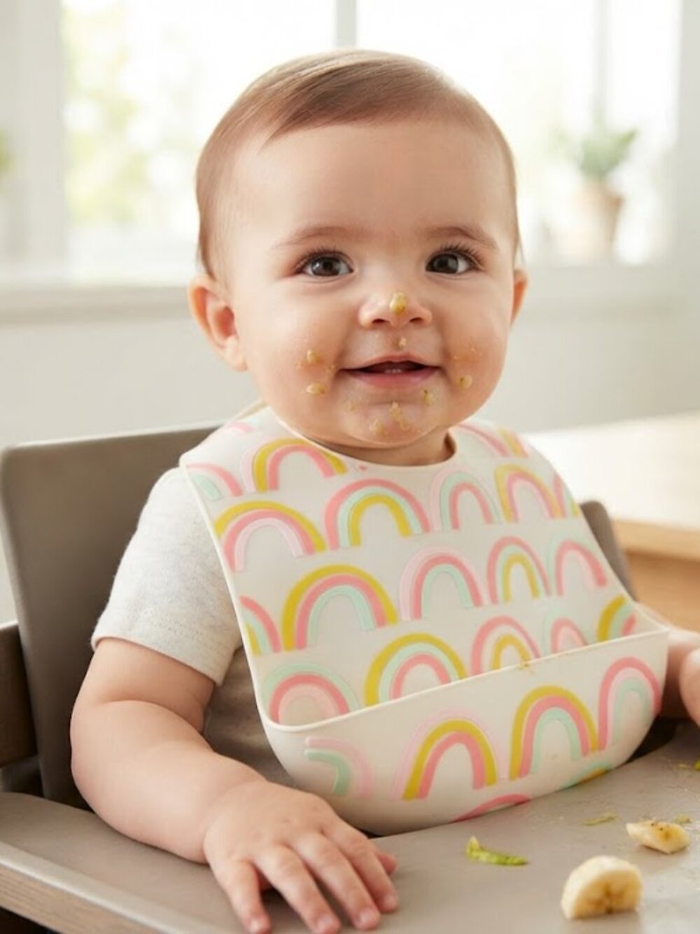 Colorful Rainbow Silicone Bib